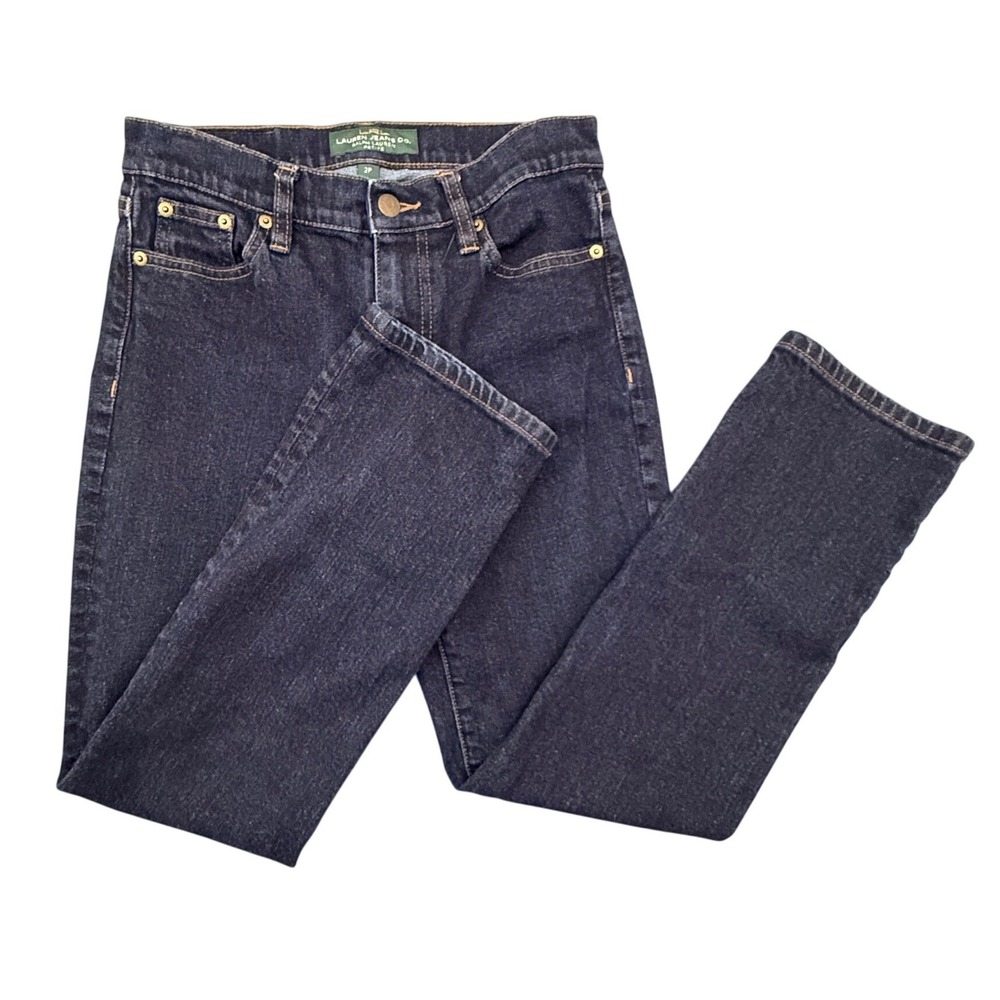 Lauren Ralph Lauren Jeans Women 2P Dark‎ Wash Denim Straight Leg Stretch